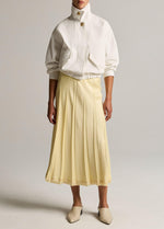 Raw-Edge Satin Skirt - US 2792