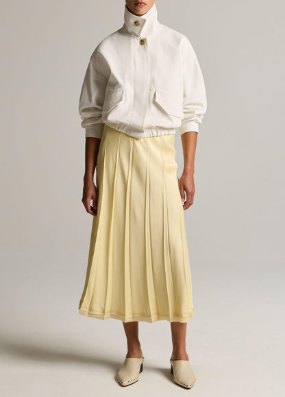 Raw-Edge Satin Skirt - US 2792