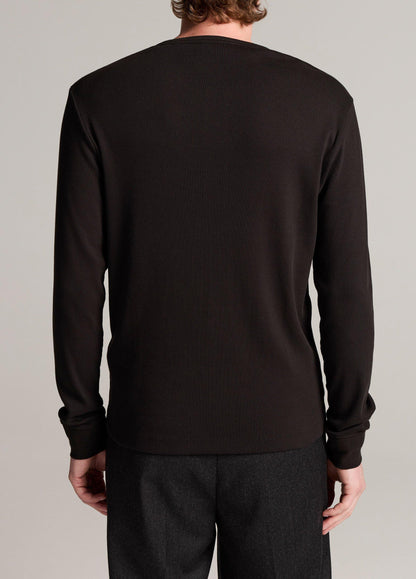 Ribbed Cotton Henley - US 0765