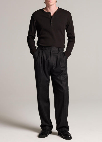 Ribbed Cotton Henley - US 0765