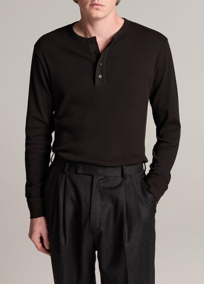 Ribbed Cotton Henley - US 0765