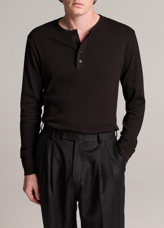 Ribbed Cotton Henley - US 0765