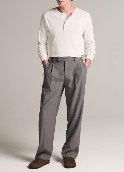 Ribbed Cotton Henley - US 3177