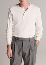 Ribbed Cotton Henley - US 3177