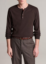 Ribbed Cotton Henley - US 6054