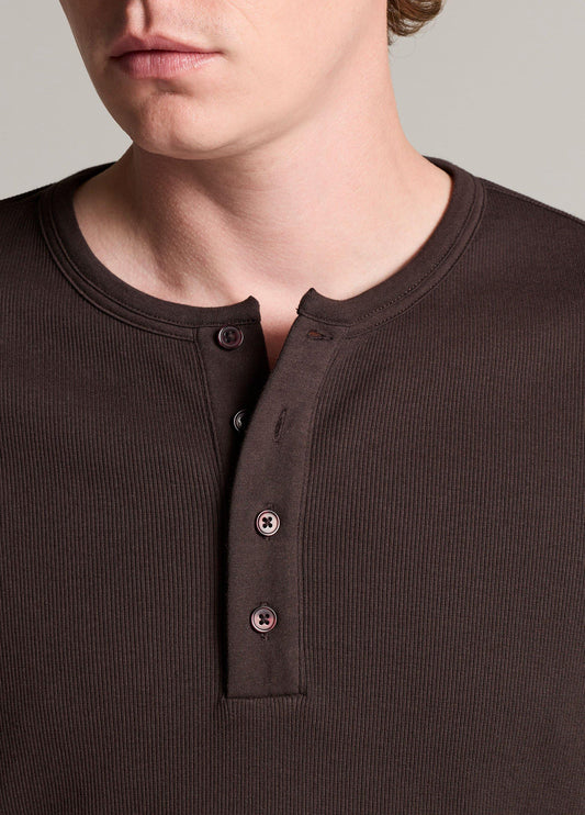 Ribbed Cotton Henley - US 6054