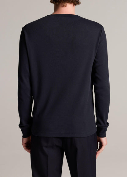 Ribbed Cotton Henley - US 3188