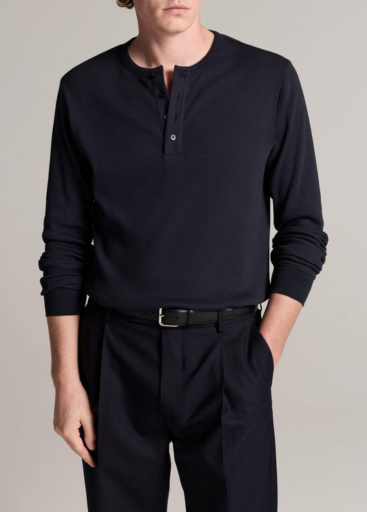 Ribbed Cotton Henley - US 3188