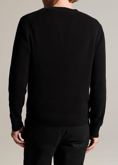 Ribbed Italian Cotton-Blend V-Neck Sweater - US 2486