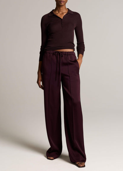 Ribbed Italian Wool-Silk Polo Sweater - US 6462