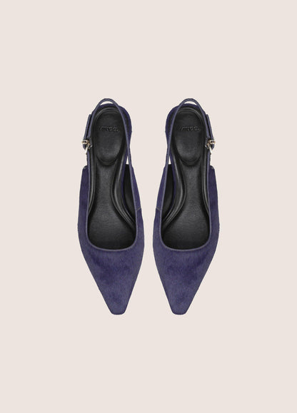 Sabra Calf Hair Slingback Heel - US 6226