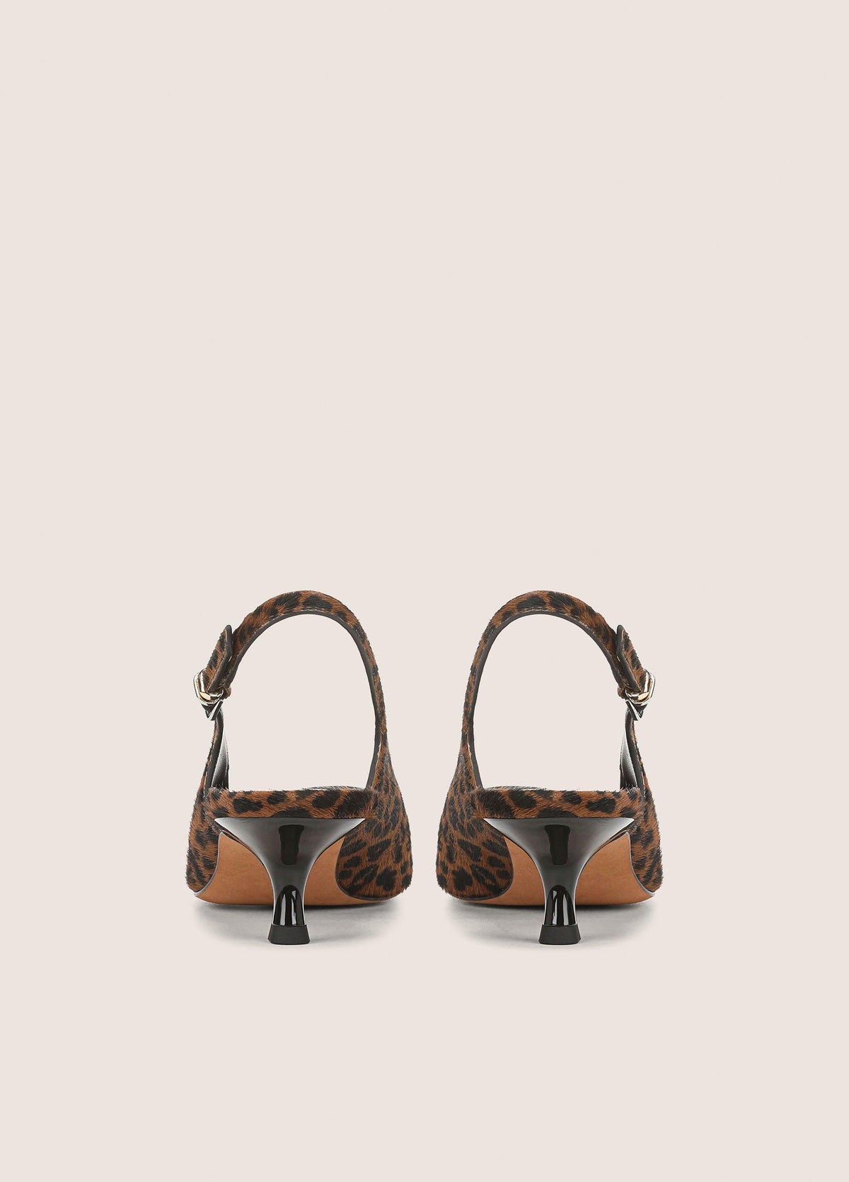 Sabra Leopard-Print Calf Hair Slingback Heel - US 8080