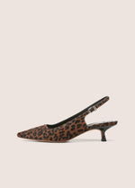 Sabra Leopard-Print Calf Hair Slingback Heel - US 8080