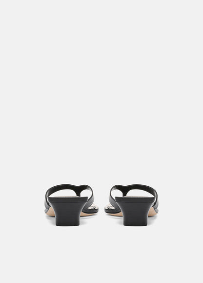 San Juan Leather Heeled Thong Sandal - US 9481