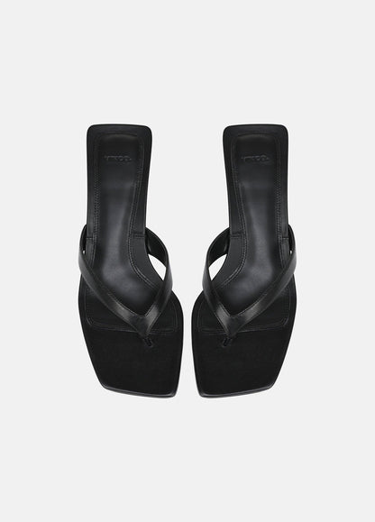 San Juan Leather Heeled Thong Sandal - US 9481