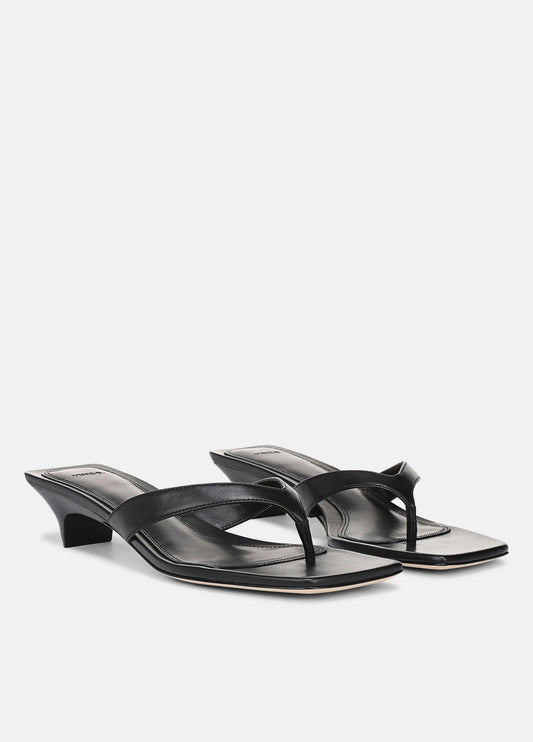 San Juan Leather Heeled Thong Sandal - US 9481