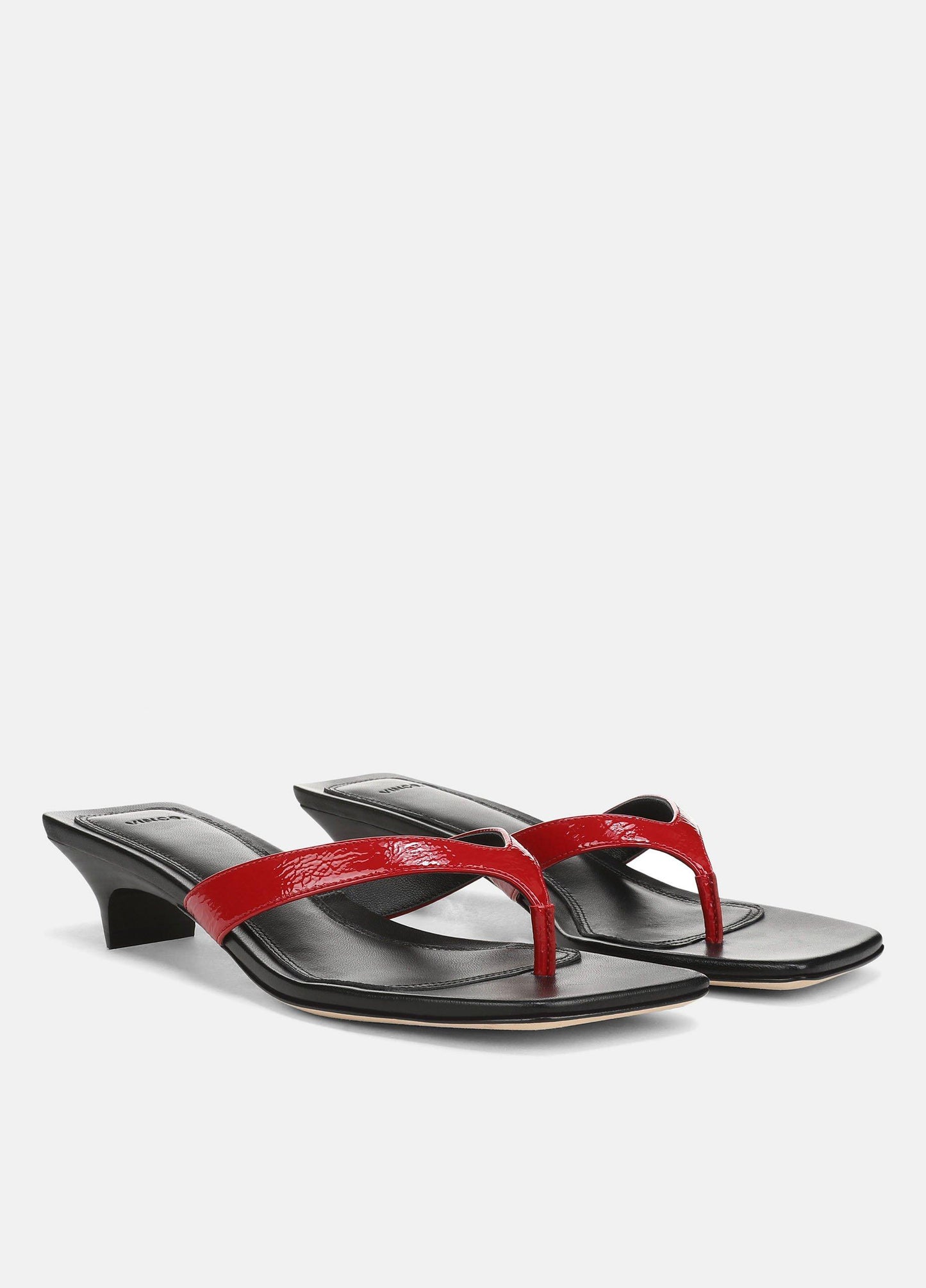 San Juan Patent Leather Heeled Thong Sandal - US 6066