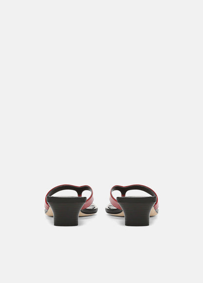 San Juan Patent Leather Heeled Thong Sandal - US 6066