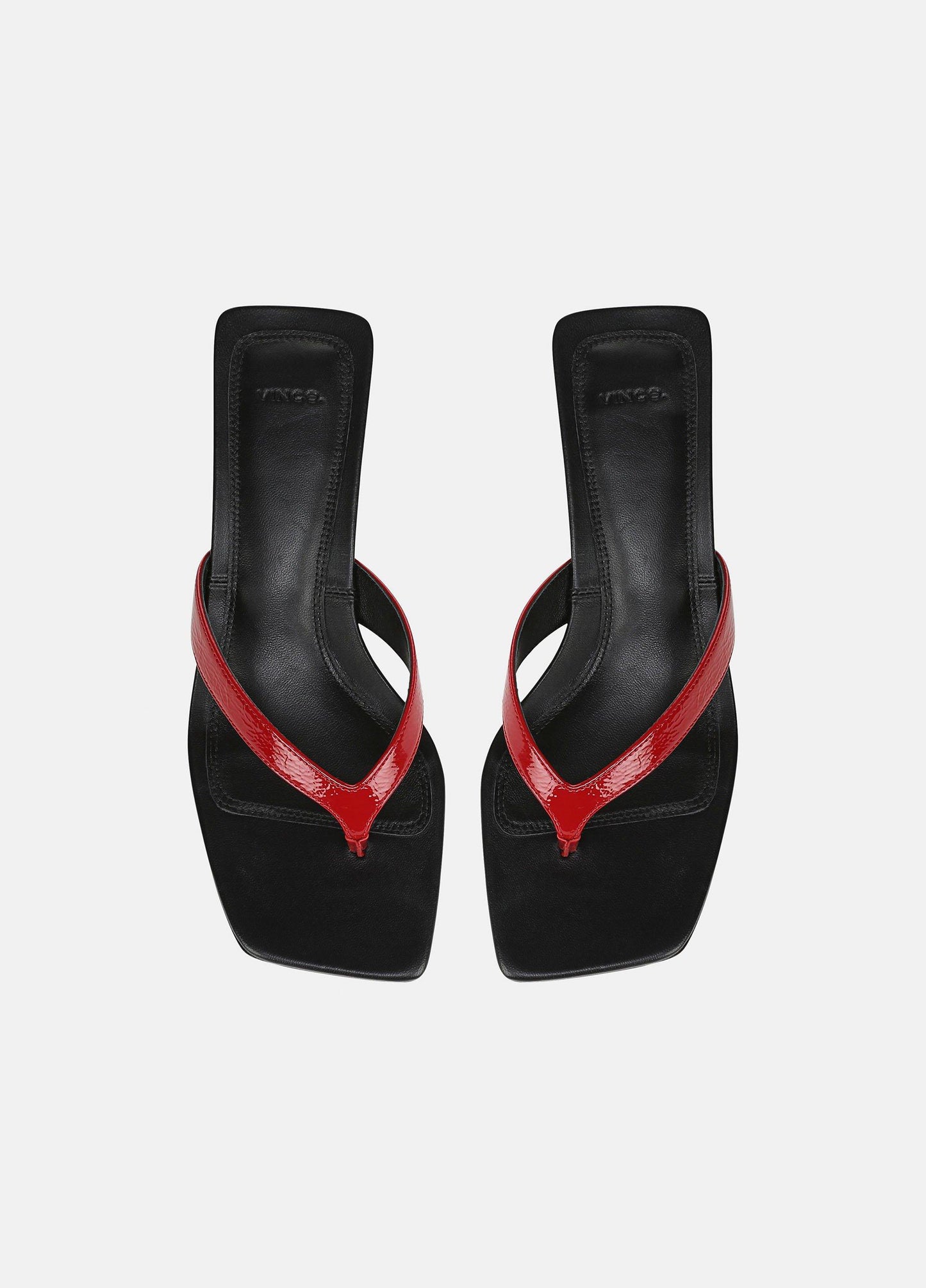 San Juan Patent Leather Heeled Thong Sandal - US 6066