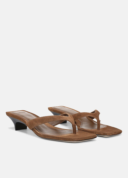 San Juan Suede Heeled Thong Sandal - US 2052