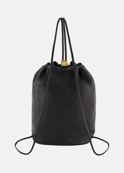Sarai Leather Drawstring Backpack - US 6356