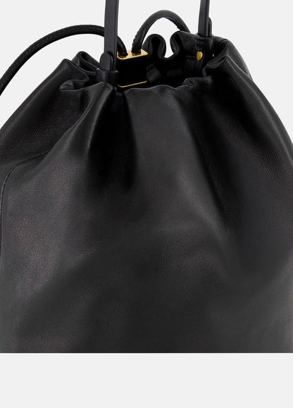 Sarai Leather Drawstring Backpack - US 6356