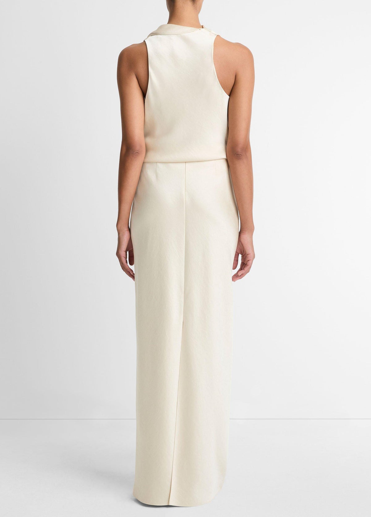 Satin Bias Column Skirt - US 9722