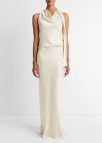 Satin Bias Column Skirt - US 9722