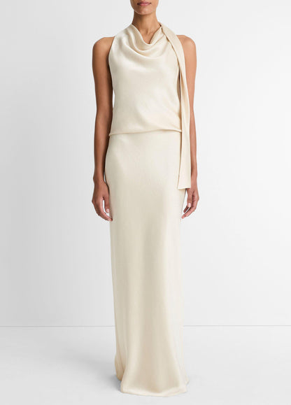 Satin Bias Column Skirt - US 9722