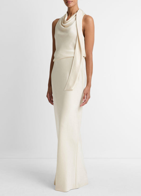 Satin Bias Column Skirt - US 9722