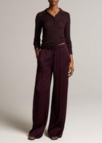 Satin Mid-Rise Drawstring Pant - US 2875
