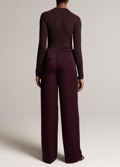 Satin Mid-Rise Drawstring Pant - US 2875