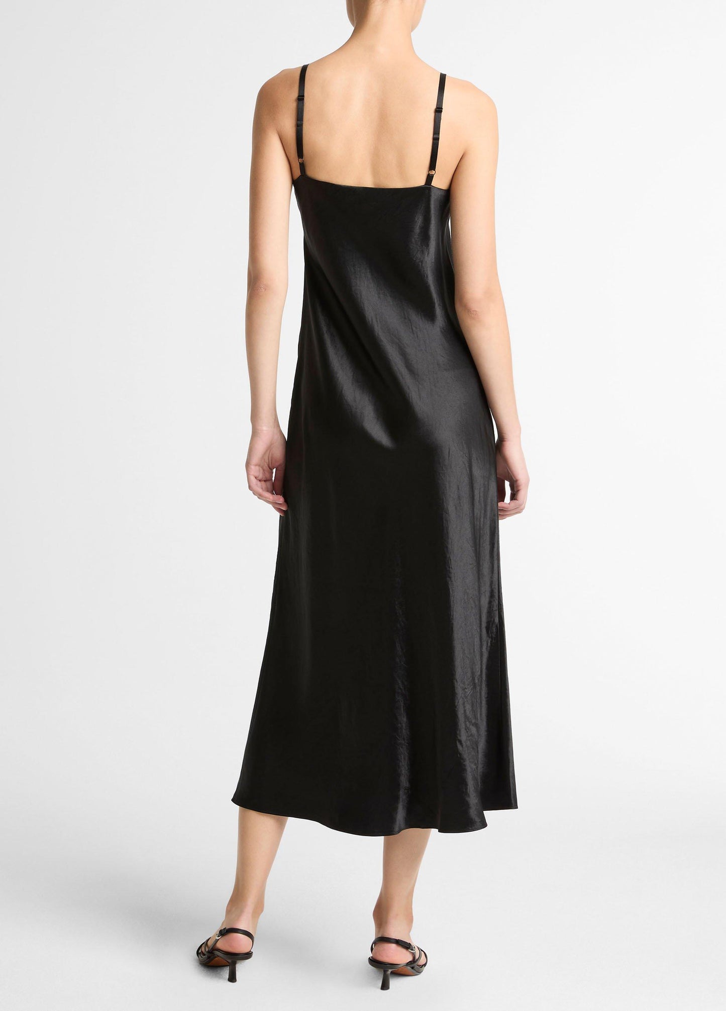 Satin V-Neck Slip Dress - US 2122