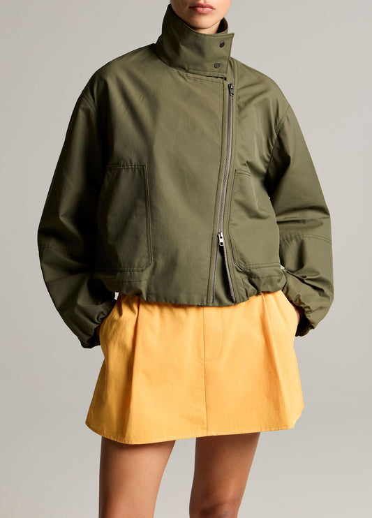 Sculpted Cotton-Blend Parachute Jacket - US 5734