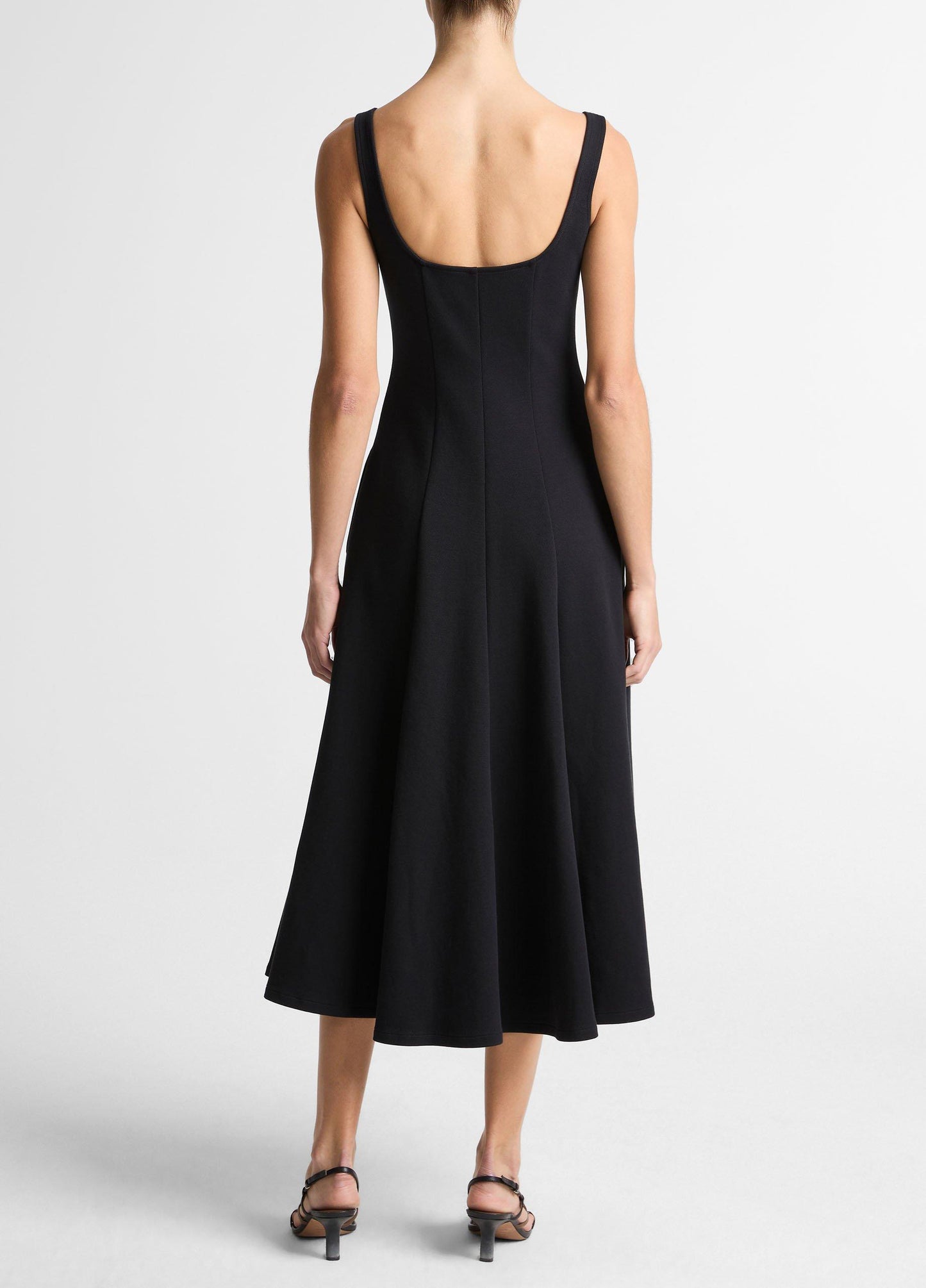 Seamed Cotton-Blend Square-Neck Dress - US 7257