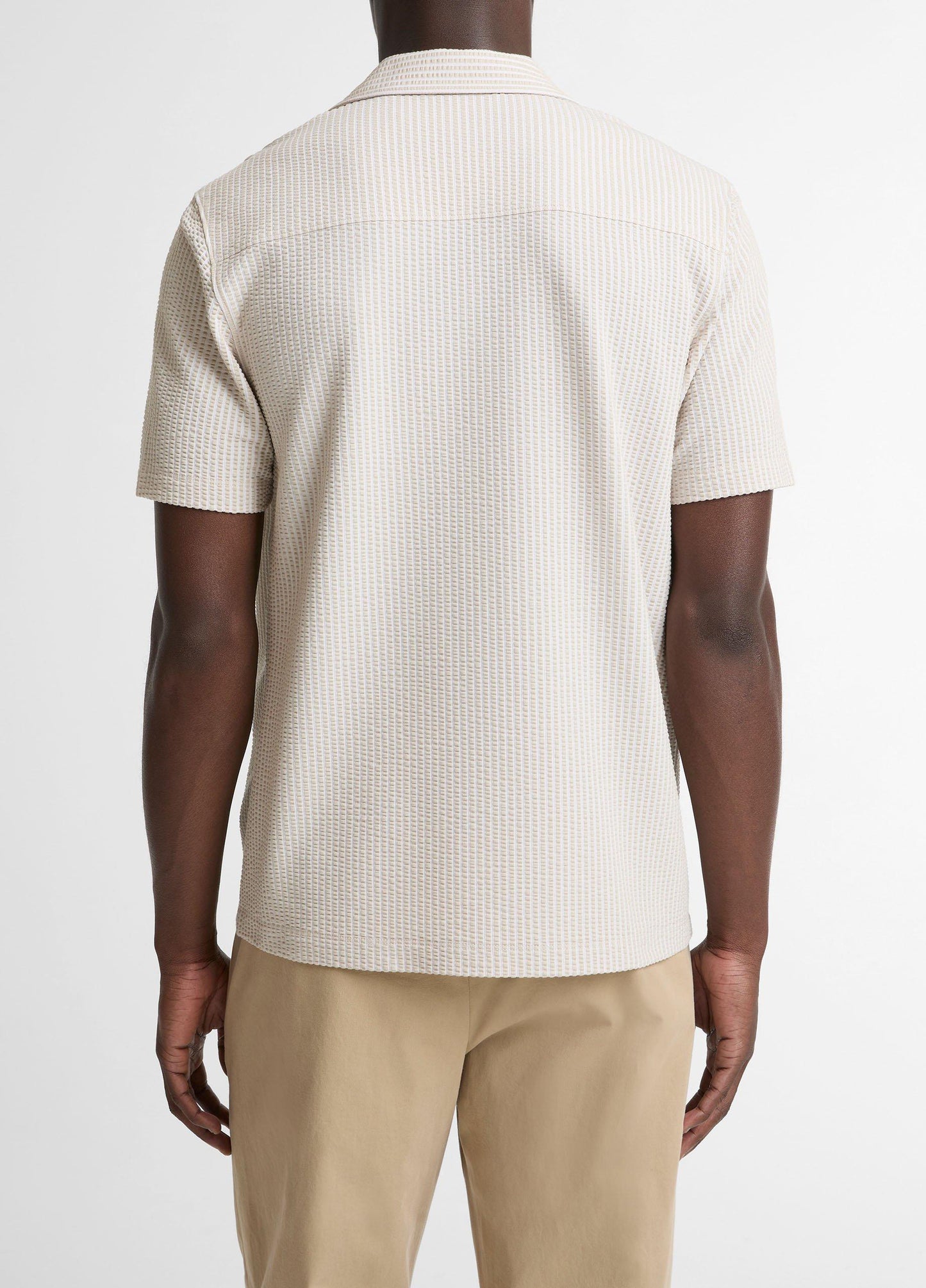 Seersucker Stripe Stretch-Cotton Cabana Shirt - US 3572