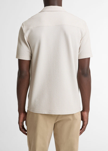 Seersucker Stripe Stretch-Cotton Cabana Shirt - US 3572
