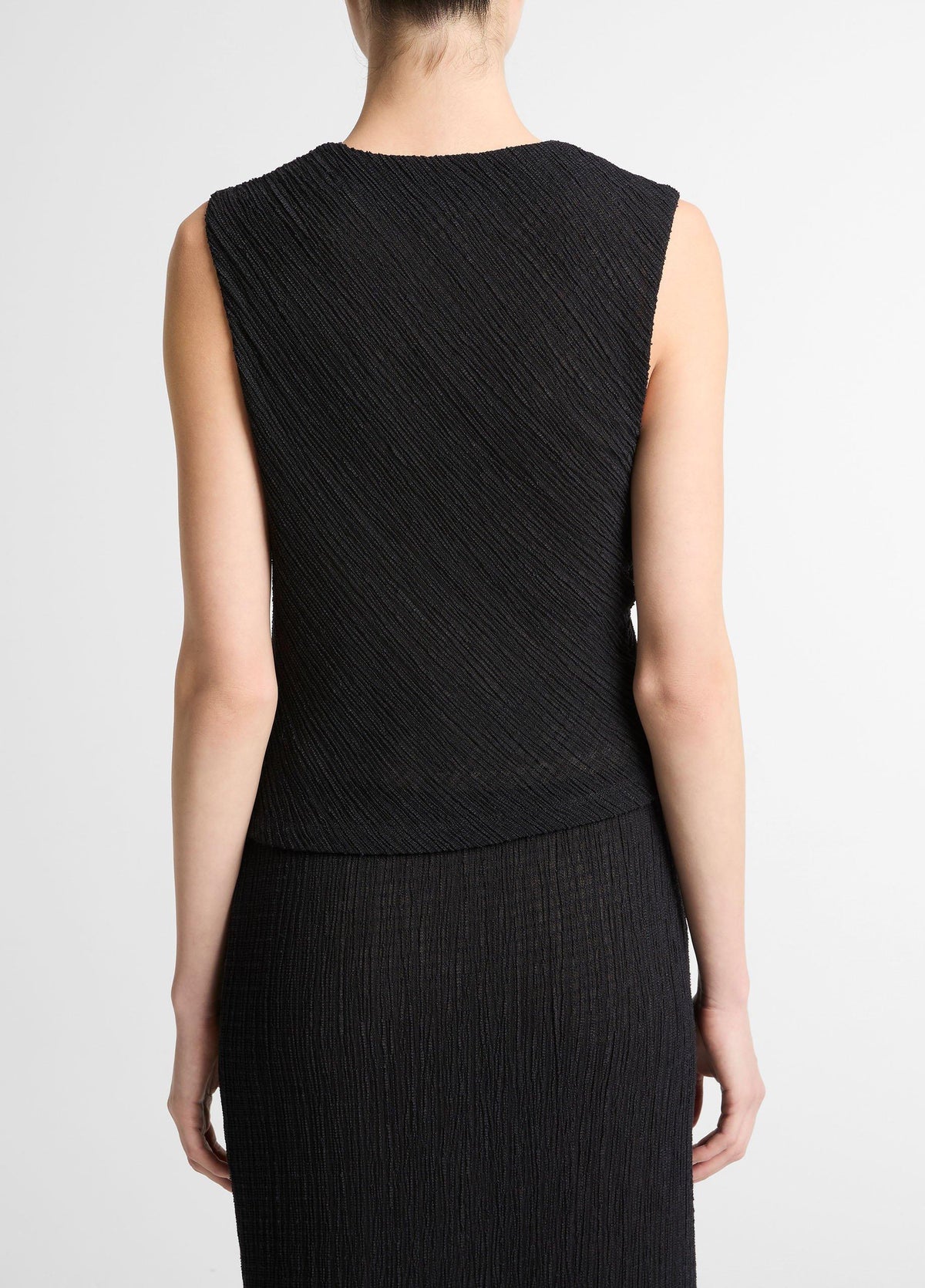 Shadow Grid Cowl-Neck Top - US 1245