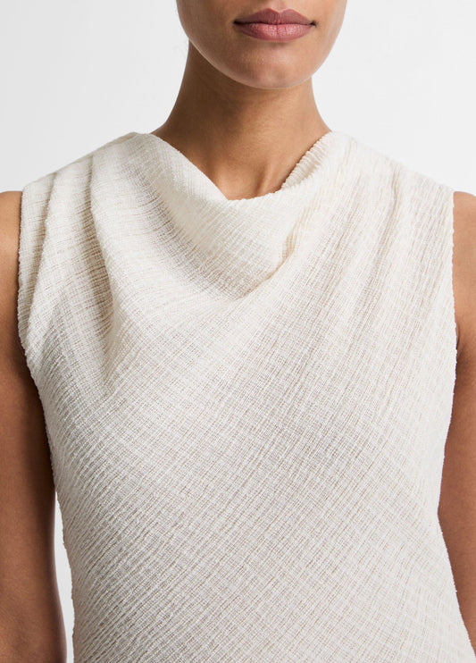 Shadow Grid Cowl-Neck Top - US 5948