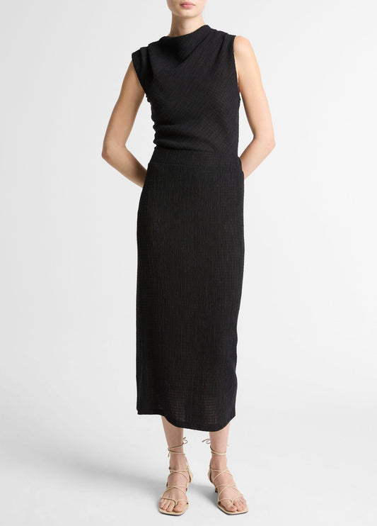 Shadow Grid Midi Skirt - US 8205