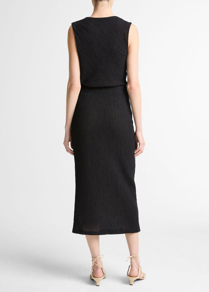 Shadow Grid Midi Skirt - US 8205