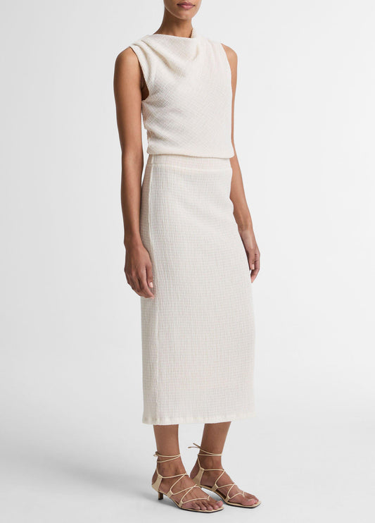 Shadow Grid Midi Skirt - US 5696