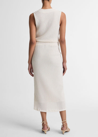 Shadow Grid Midi Skirt - US 5696