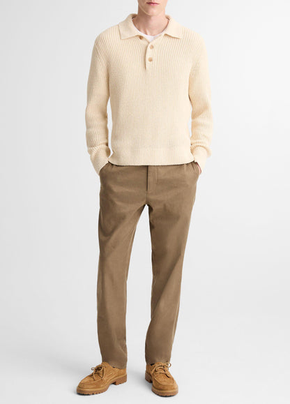 Shaker Italian Cotton-Blend Polo Sweater - US 0754