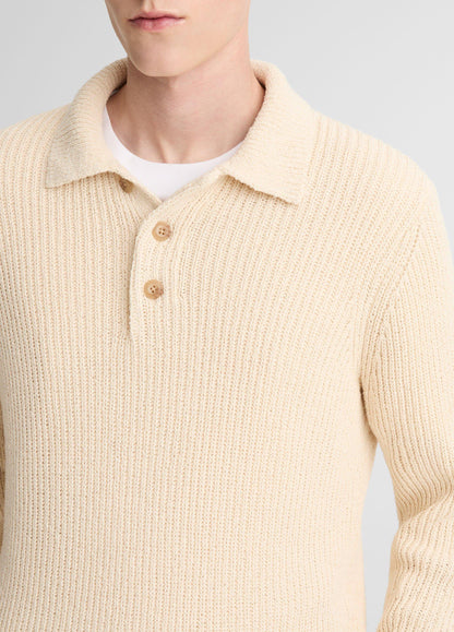 Shaker Italian Cotton-Blend Polo Sweater - US 0754