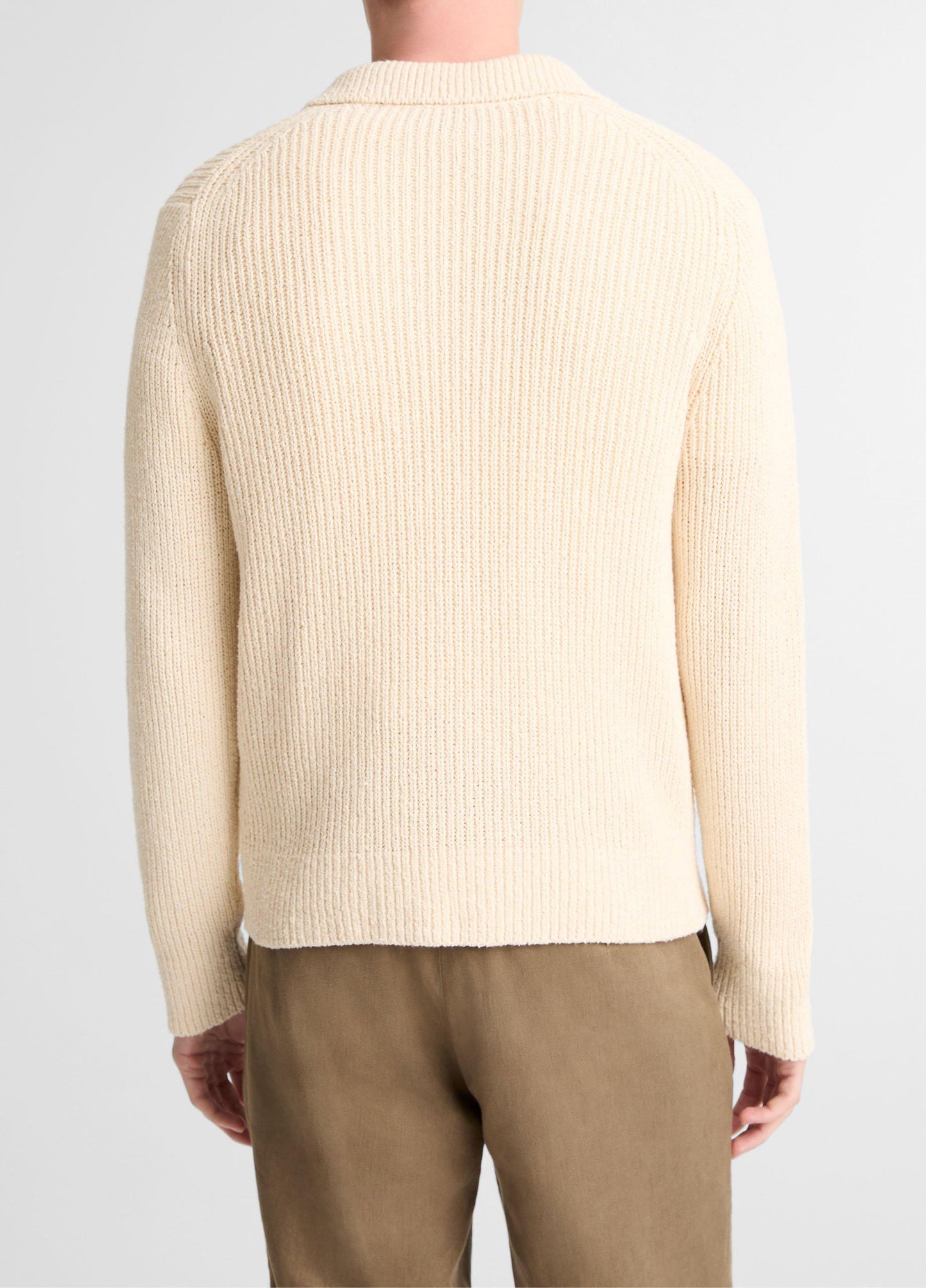 Shaker Italian Cotton-Blend Polo Sweater - US 0754
