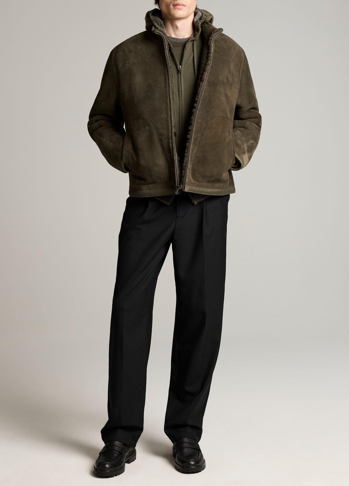 Shearling Funnel-Neck Jacket - US 3387