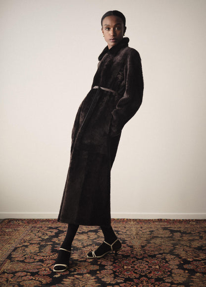 Shearling Long Coat - US 4292