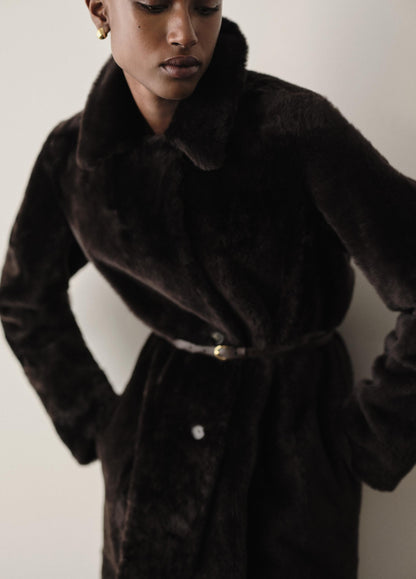 Shearling Long Coat - US 4292