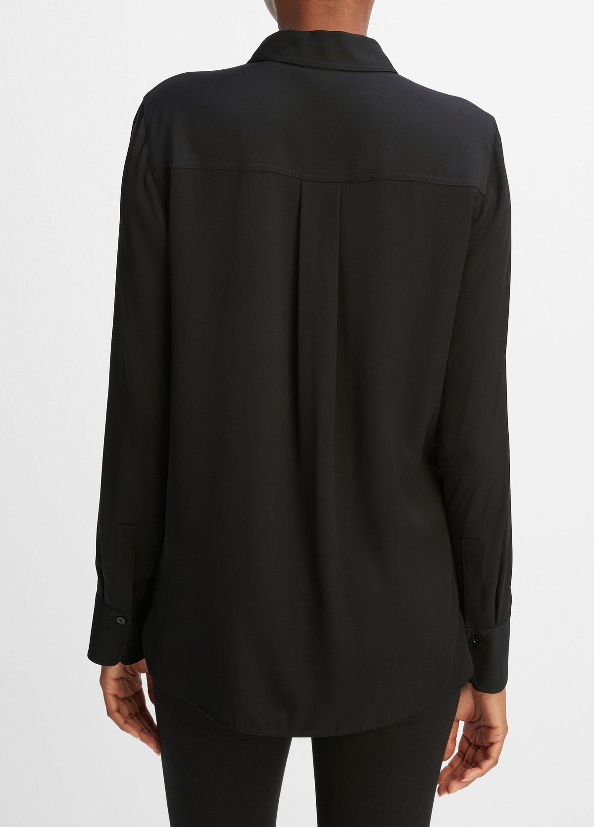 Slim Fitted Stretch-Silk Blouse - US 6505